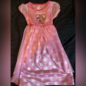 Disney Minnie Mouse Pink Dress with Glitter Accents